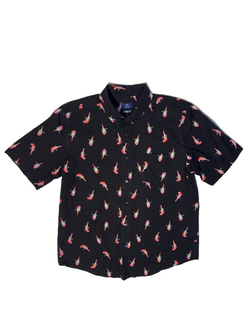 Macaw Bird Parrot AOP Hawaiian Summer Beach Shirt - Large